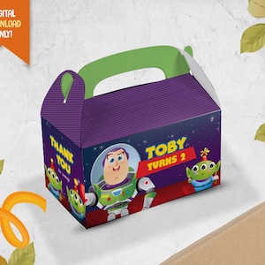 Astronaut Small DIY Goodie Box, Cute Aliens Treat Box, Aliens Favor Box, Kids Party Loot Box, Candy Box, Cute Toys Party Giveaway, DYI Box