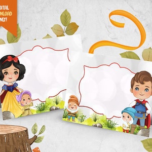 Prinzessin Essensetikett, SOFORTIGER DOWNLOAD, Baby Prinzessin Essenszeltkarte, süße Zwergenparty-Essensetikette, Tischkarte für Mädchen, druckbare Geburtstagsetikette