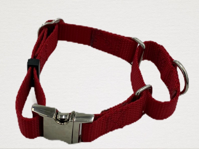 Martingale Adjustable Dog Collars With Metal Side Release Etsy UK