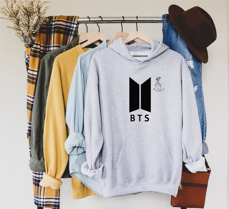 BTS Forever, BTS Hoodie, Bangtan Boys Group Members, Korean Music Group Fan, Jungkook, Jimin, Suga, J-hope, V, Rap Monster, Jin 