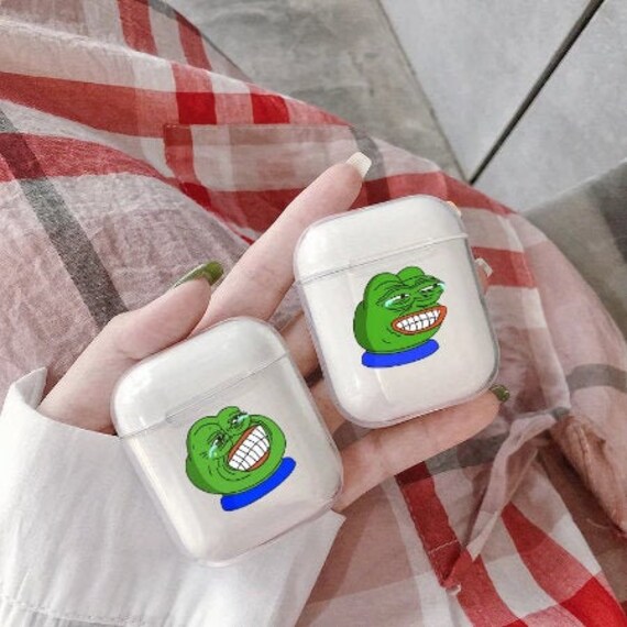 Frog Airpod Case Cute Pepe Memes Sad Frog Clear Earphone Case Etsy