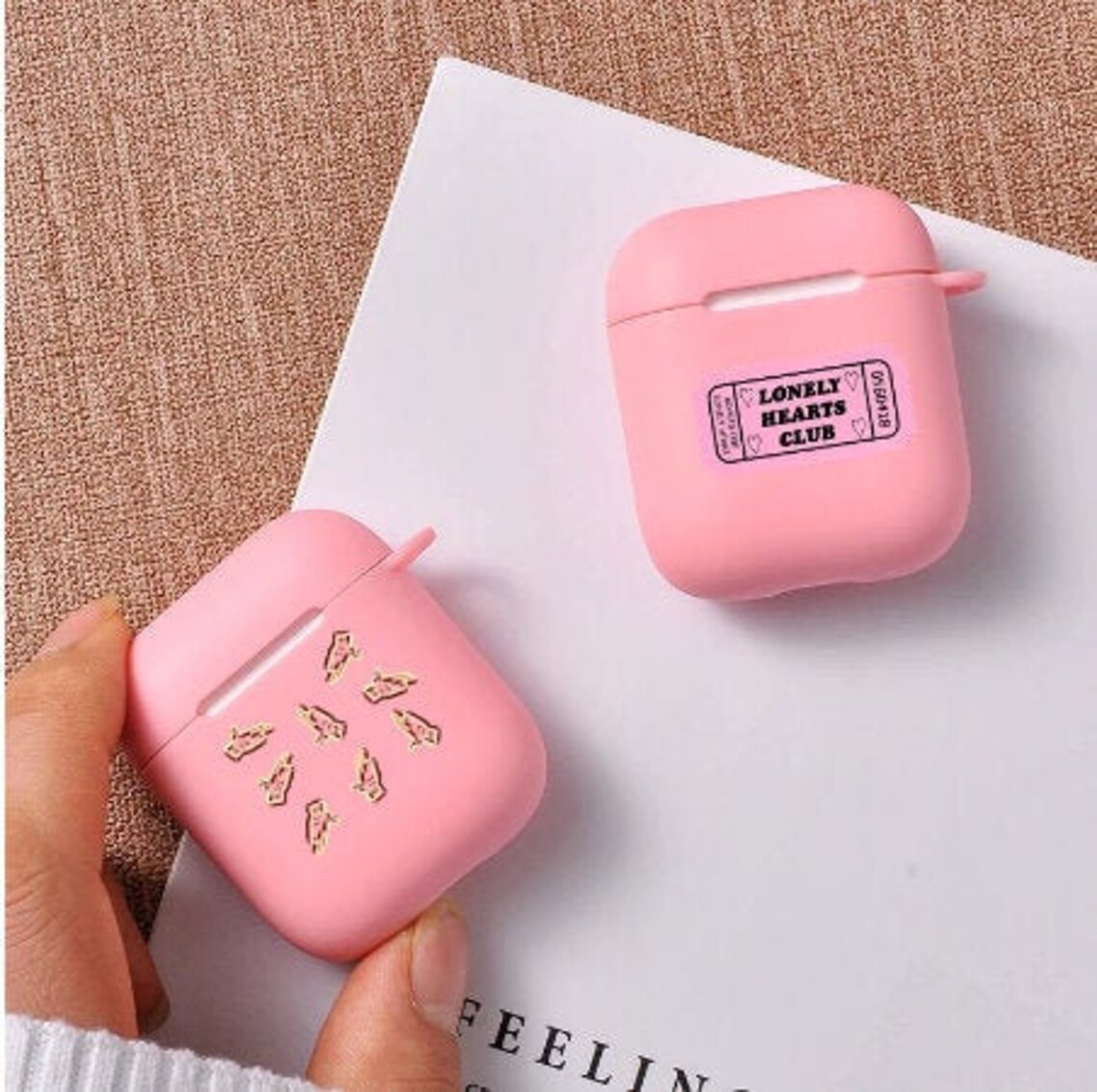 BTS Airpod Case Pink Airpods Case For Airpods 2 1 Cover Etsy