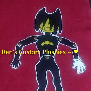 Aangepaste handgemaakte laminaat cosplay Batim Inkt Demon Paper Doll!