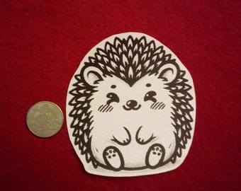 Custom Handmade Anime Manga Videogame Gamer Cute Kawaii Chibi Animal Chibi Hedgehog Hedgie Sticker!