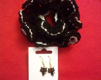 Look Inside More Options! Handmade Anime Kawaii Cute Cosplay Goth Halloween Beetle  Themed Crochet Scrunchie Earring Set Made With Love!