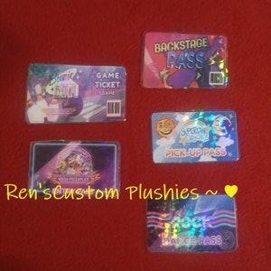 Schauen Sie innen für weitere Optionen! Benutzerdefinierte handgemachte Laminat Cosplay Fnaf Card Pass Pack von 5 Sie wählen Bundle !! Geschenk!
