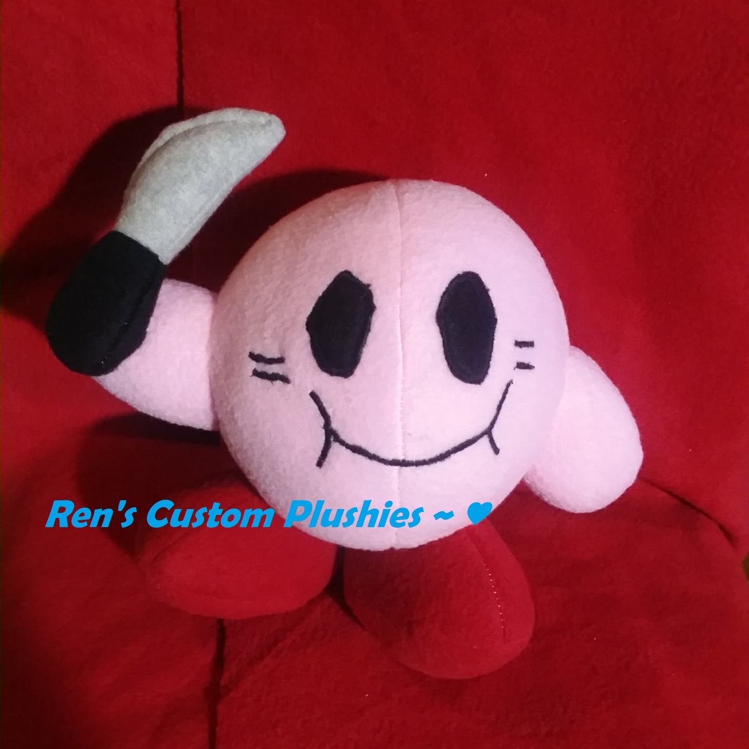 kirby with knife plush