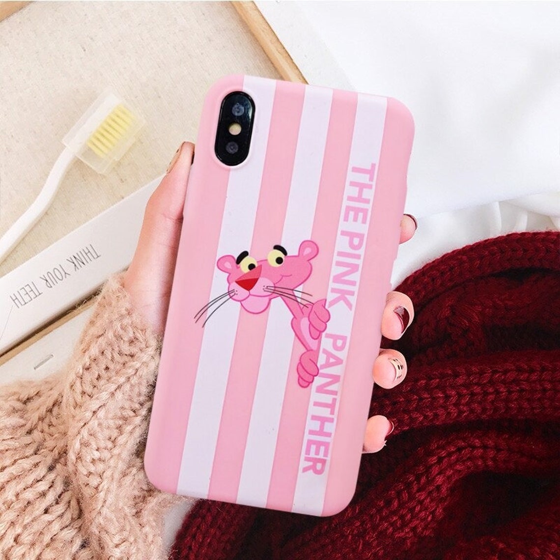 Pink Panther Phone Case Cartoon Cute Phone Case For iPhone Etsy