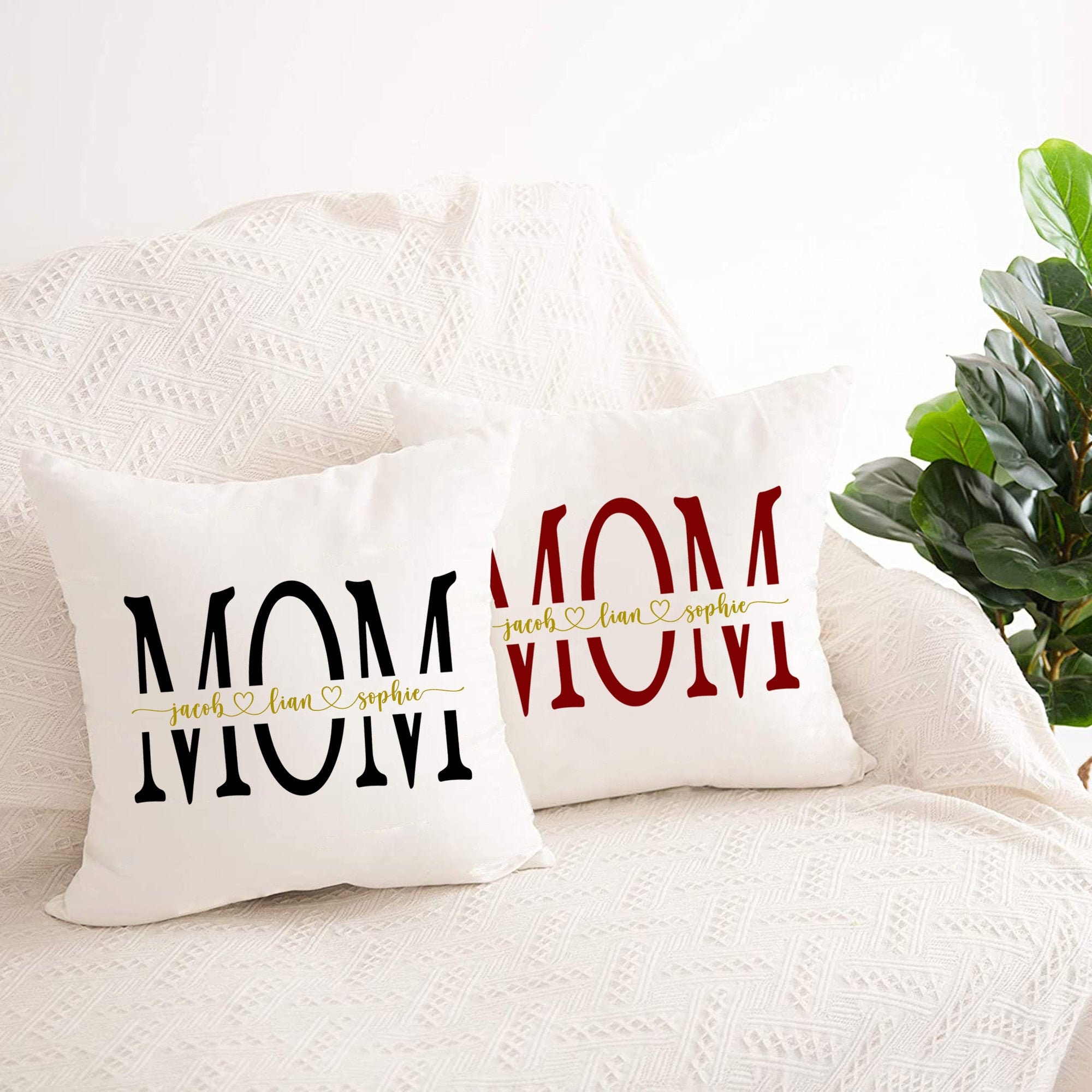 Personalized Mom Pillow Cover. Mothers Day Gift. Custom Throw Etsy