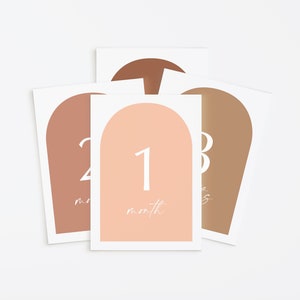Tarjetas de hitos mensuales para bebés / Tarjetas de hitos imprimibles / Tarjetas del mes del bebé / Tarjetas de hitos boho / Regalo de baby shower / Descarga digital