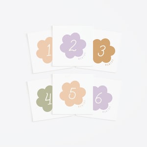 Cartes d’étape mensuelles pour bébé | Cartes d’étape imprimables | Cartes d’étape florales imprimables | Téléchargement numérique