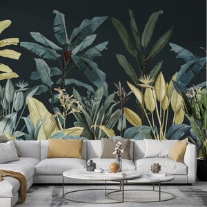 Lush Leaf Tropics Wallpaper Mural - Exotic, Tropical-Inspired Wallpaper for Home and Office Décor