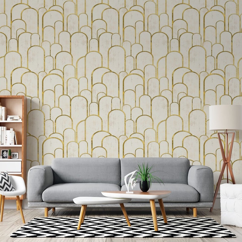 Peel And Stick Art Deco Wallpaper