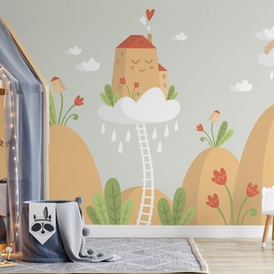 Nursery Mountains Wallpaper Self-Adhesive Wall by amazingwallpaper