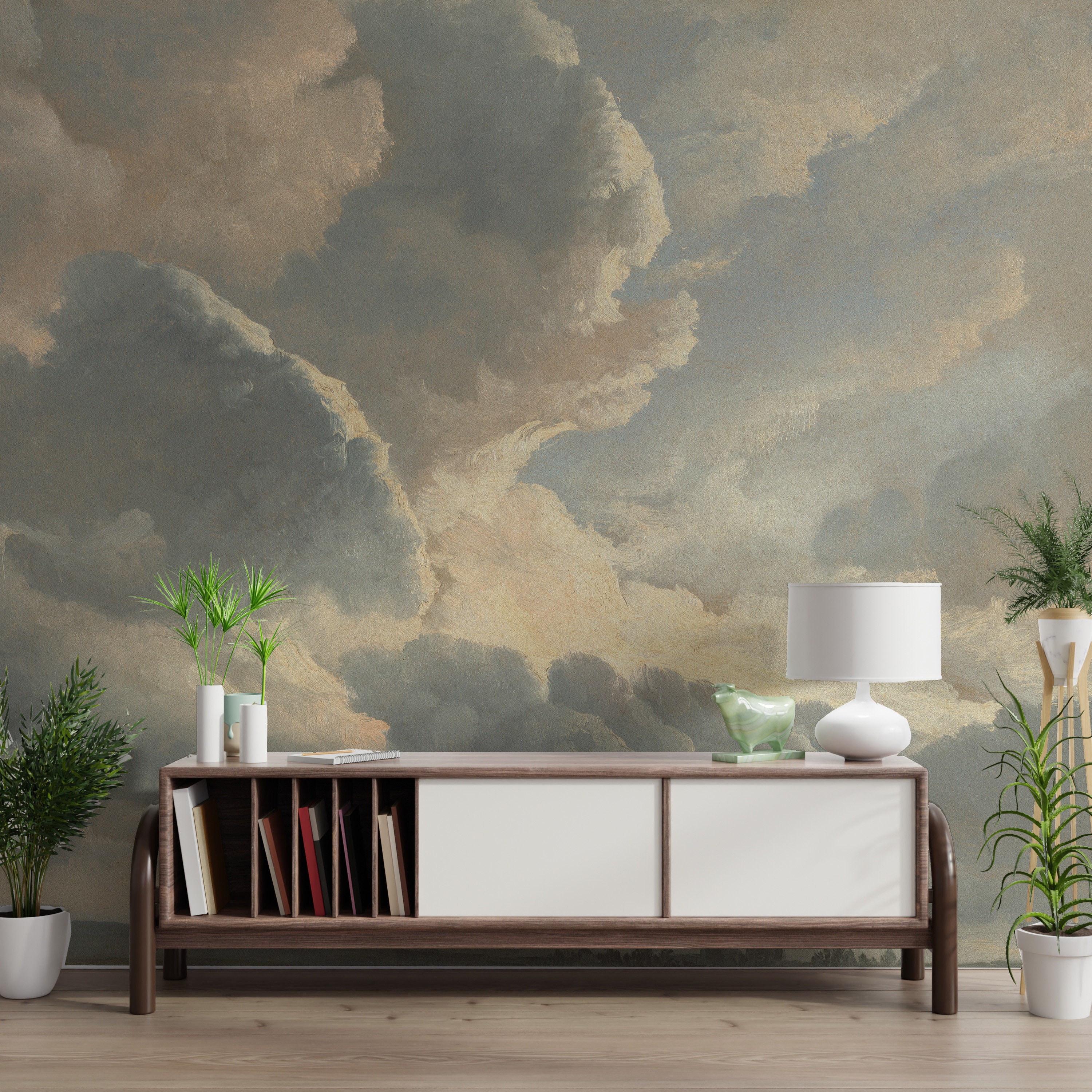 Sunset Clouds Wallpaper Mural: Peel and Stick Sky View Wall Decor - Etsy