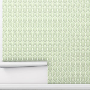 Geometrische Blumen Wallpaper Art Deco Blätter Wandbild Selbstklebende Abnehmbare Tapete