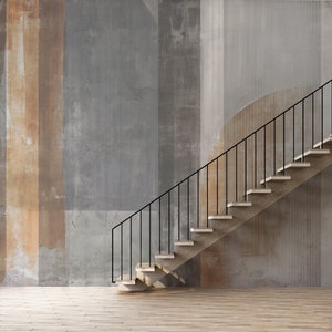 Carta da parati murale in cemento con motivi rustici - Arredamento chic industriale - Perfetto per soggiorno / ufficio o carta da parati per spazi loft