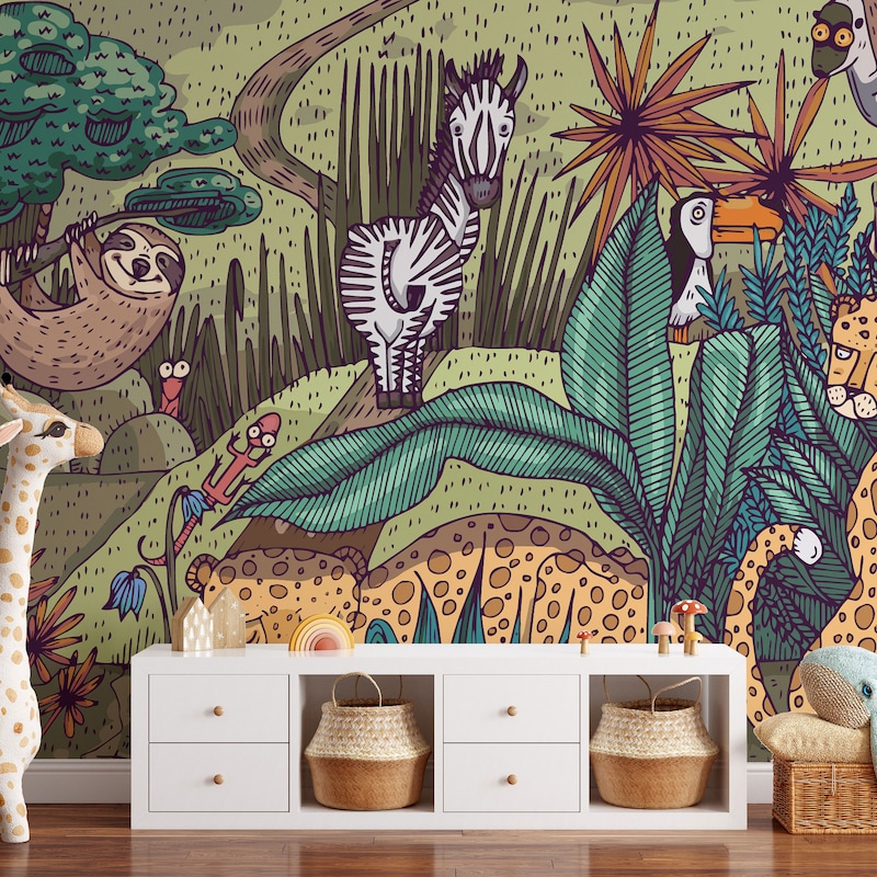 Jungle Wallpaper - Etsy
