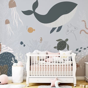 Underwater Paradise Wall Mural: Ocean Kids Room Wallpaper