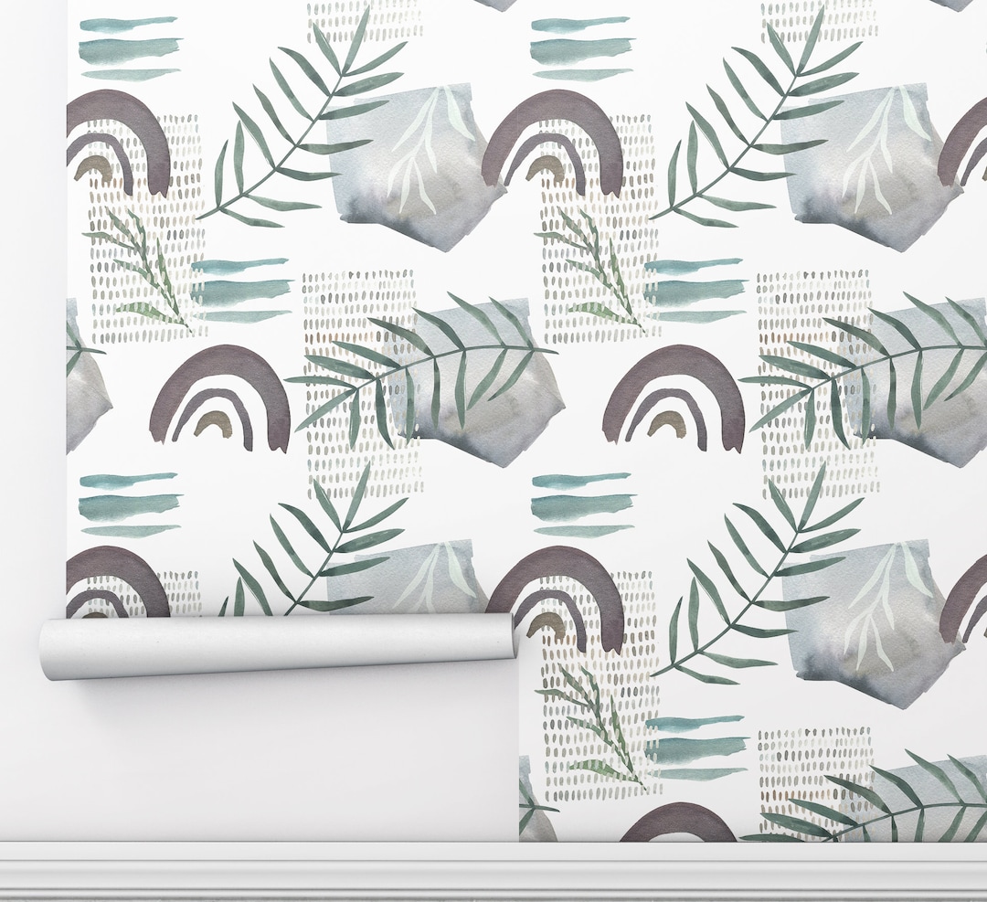 Abstract Leaves Peel and Stick Wallpaper | Removable & Self Adhesive ...