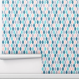 Geometric Pattern Wallpaper - Modern Multicolor Peel & Stick Mural for Bedroom Walls
