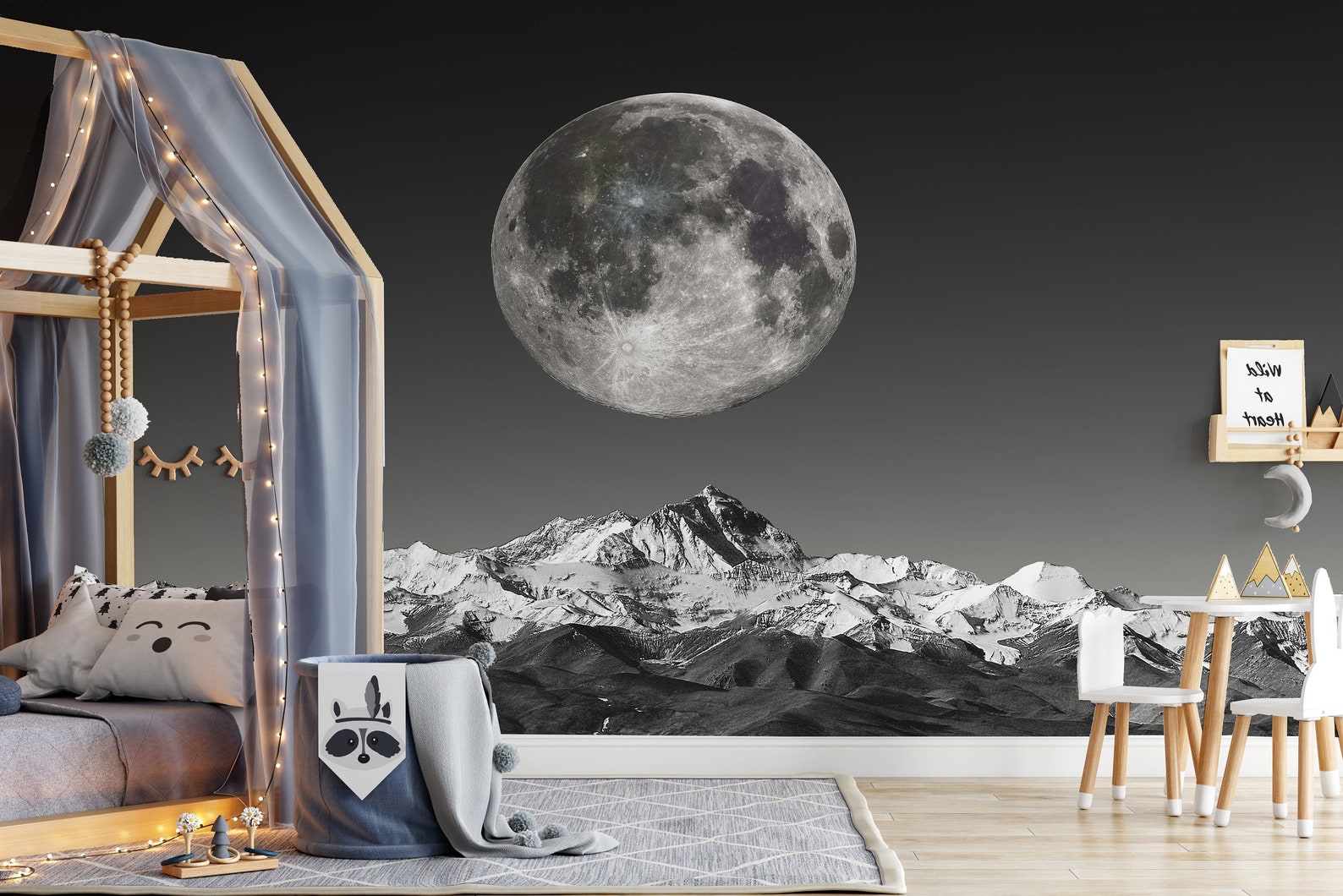 Dark Night Sky Removable Wallpaper | Peel and Stick Wallpaper for Kids ...