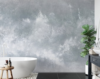 Rough Gray Rustic Wallpaper Murals - Industrial Texture for Modern, Urban Interiors B653