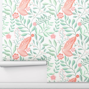 Butterfly Floral Wallpaper: Colorful Peel and Stick, Removable