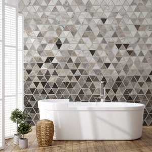 Mirrored Mosaic Wall Murals | Sparkling Reflective Wallpaper | Unique Statement Piece | Peel and Stick Wall Murals