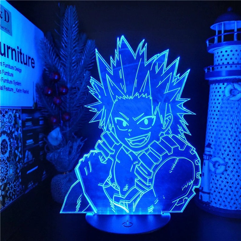 Night Light Anime My Hero Academia Toga Himiko Figure Nightlight For Kids Bedroom Decoration Color Changing 3D Table Lamp