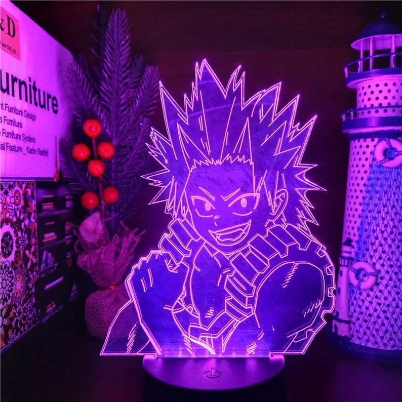 Night Light Anime My Hero Academia Toga Himiko Figure Nightlight For Kids Bedroom Decoration Color Changing 3D Table Lamp