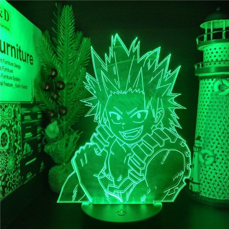 Night Light Anime My Hero Academia Toga Himiko Figure Nightlight For Kids Bedroom Decoration Color Changing 3D Table Lamp