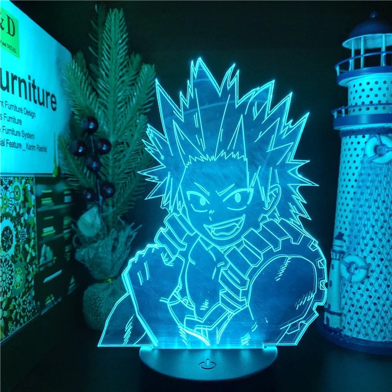 Night Light Anime My Hero Academia Toga Himiko Figure Nightlight For Kids Bedroom Decoration Color Changing 3D Table Lamp