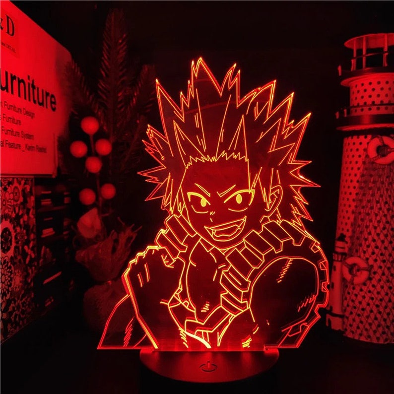 Night Light Anime My Hero Academia Toga Himiko Figure Nightlight For Kids Bedroom Decoration Color Changing 3D Table Lamp