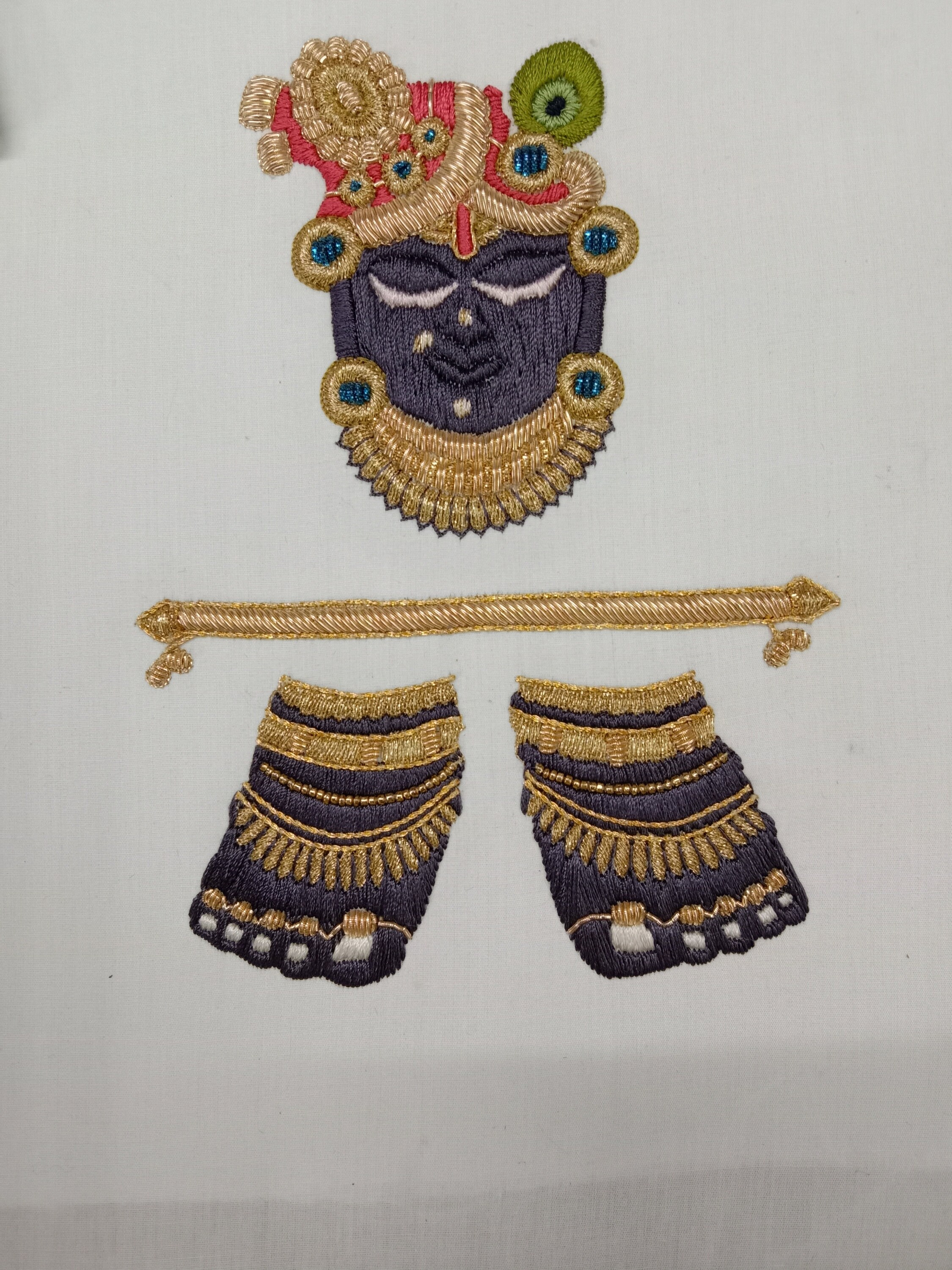 Lord krishnahand embroidered beautifully with wldfo and  etsy Lord krishnahand embroidered beautifully with wldfo and  etsy