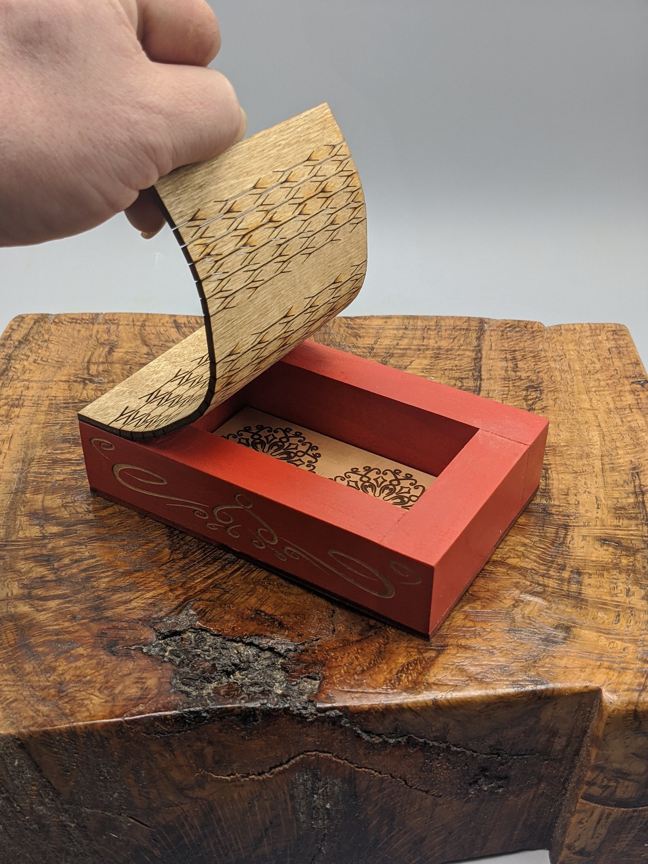 Caja con la parte superior de la bisagra viva | Etsy