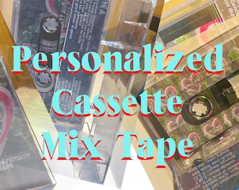 Personalized Audio Cassette Mix Tape. Spotify/YouTube Playlist to Cassette!