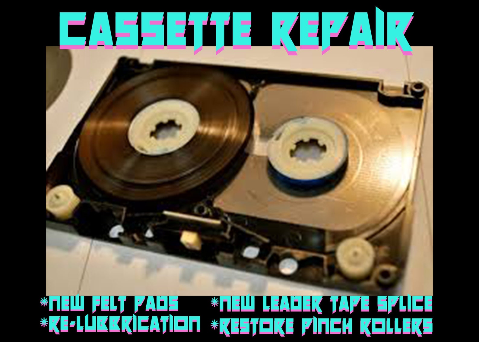 Cassette Tape Repair. Repair Broken Cassettes and Bring Back to Life Etsy