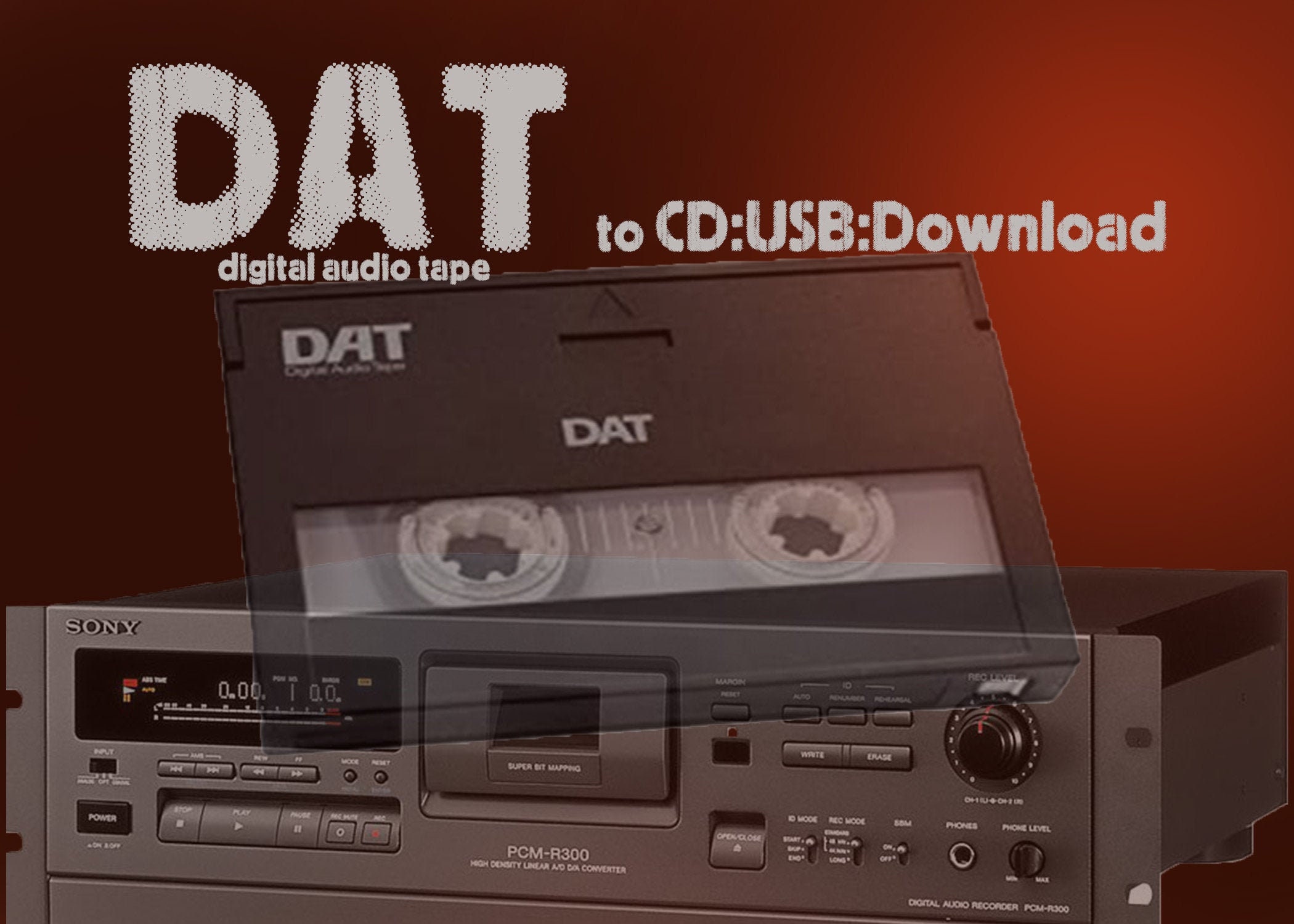 DAT digital Audio Tape to Cd/usb/mp3 Digital Download Etsy