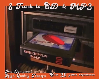 8 Track to Cd/usb/mp3 Digital Download. Audio Conversion. Audio