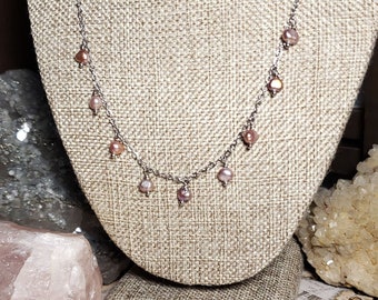 Handcrafted MilyRocks Rosaline pearl necklace