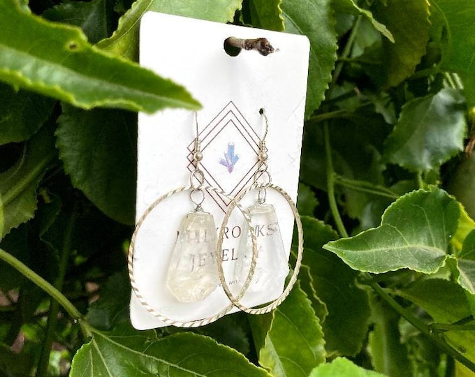 Featured listing image: MilyRocks Citrine Handcrafted hoops