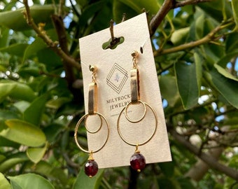 Handcrafted MilyRocks Garnet earrings