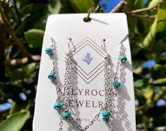 Handcrafted MilyRocks Turquoise set necklace & earings