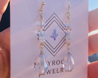 MilyRocks handcrafted Pearl & Crystals earrings