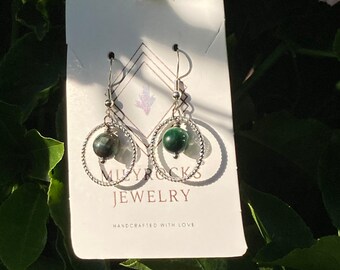 Milyrocks Handcrafted Hawks eye small hoop earrings