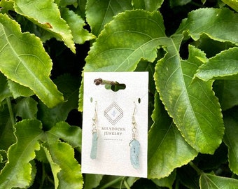 Handcrafted MilyRocks Raw kyanite earrings