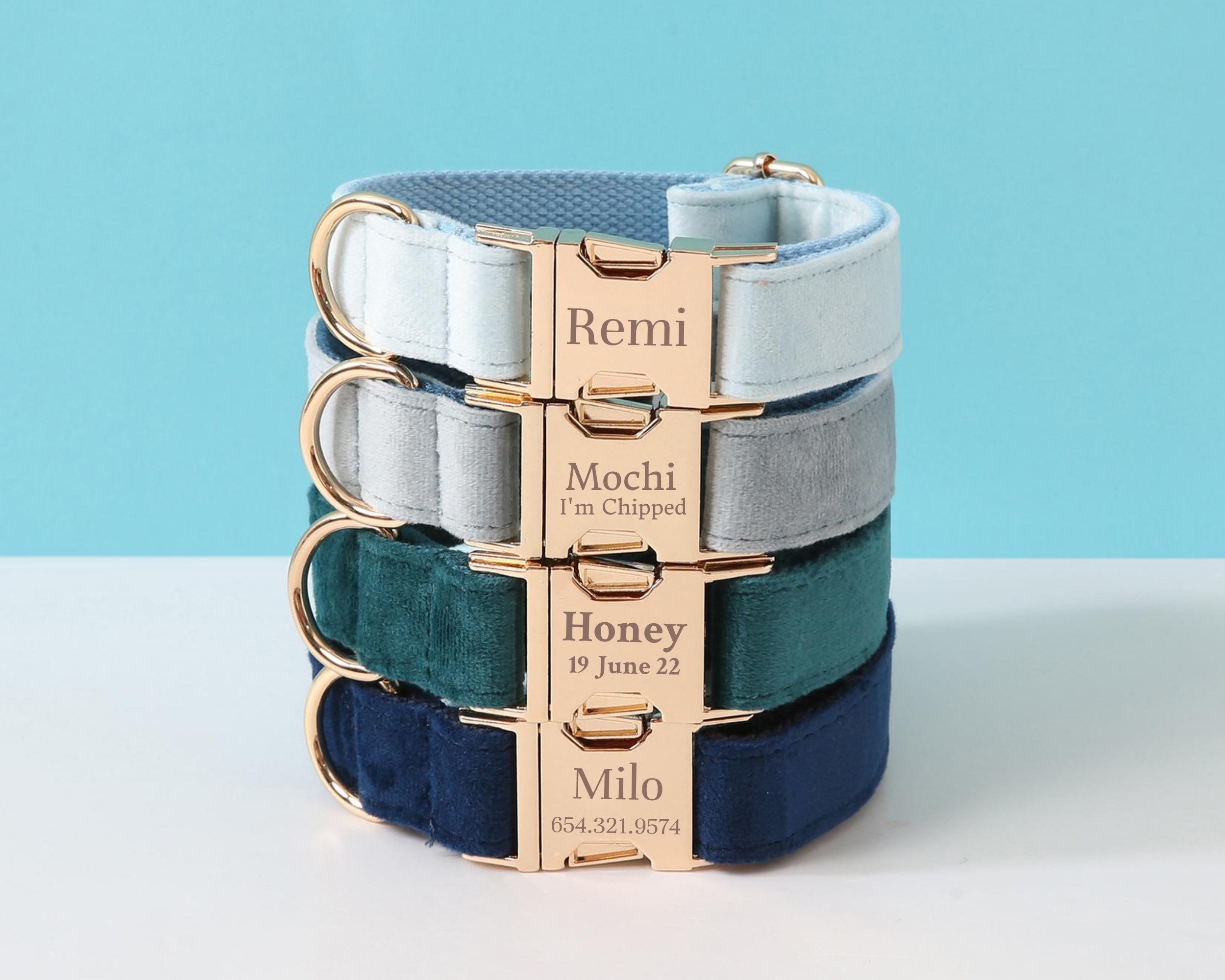 Blue dog collar and lead hot sale