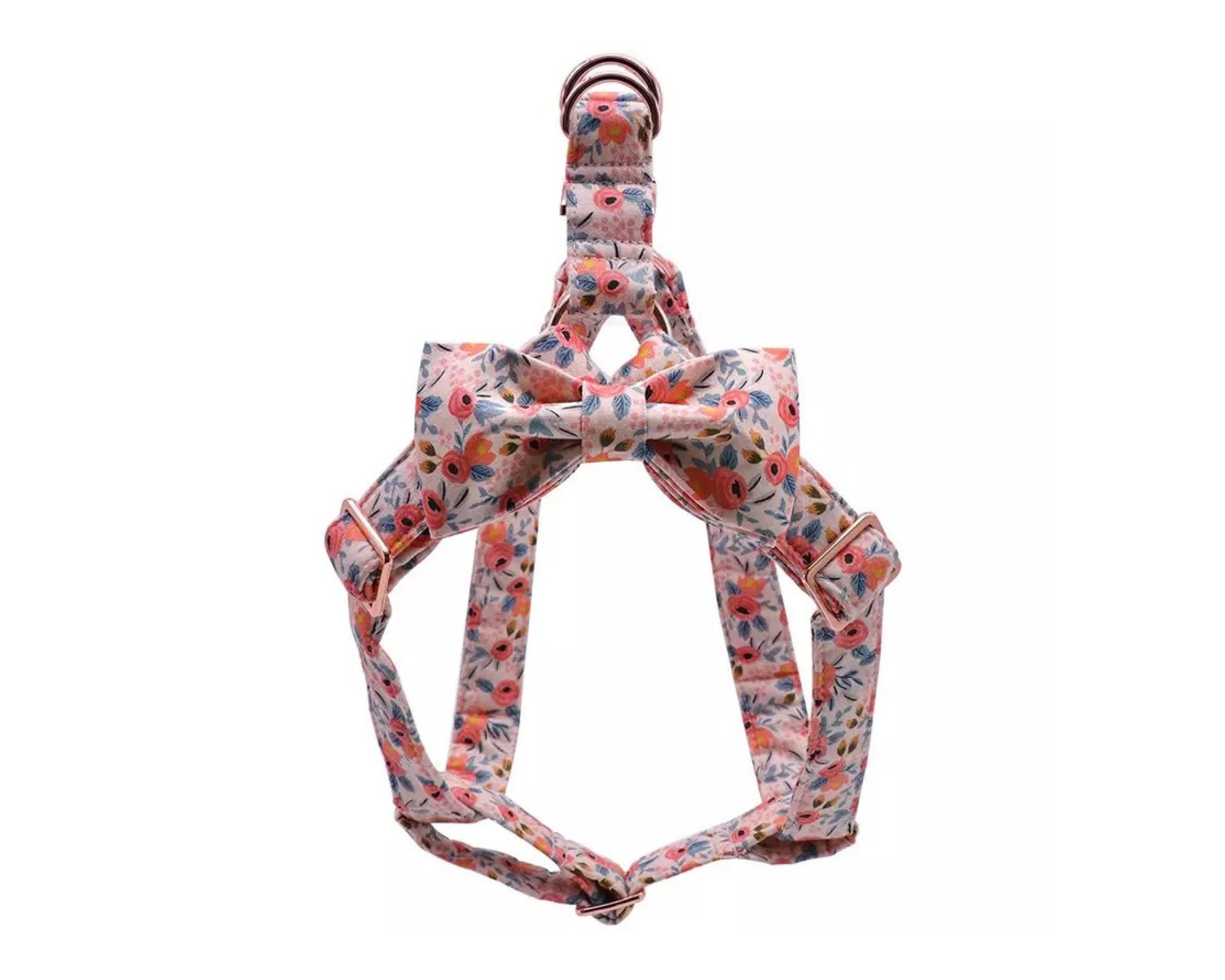 Girl Dog Harness Leash Dog Collar Harness No Pull Harness Etsy
