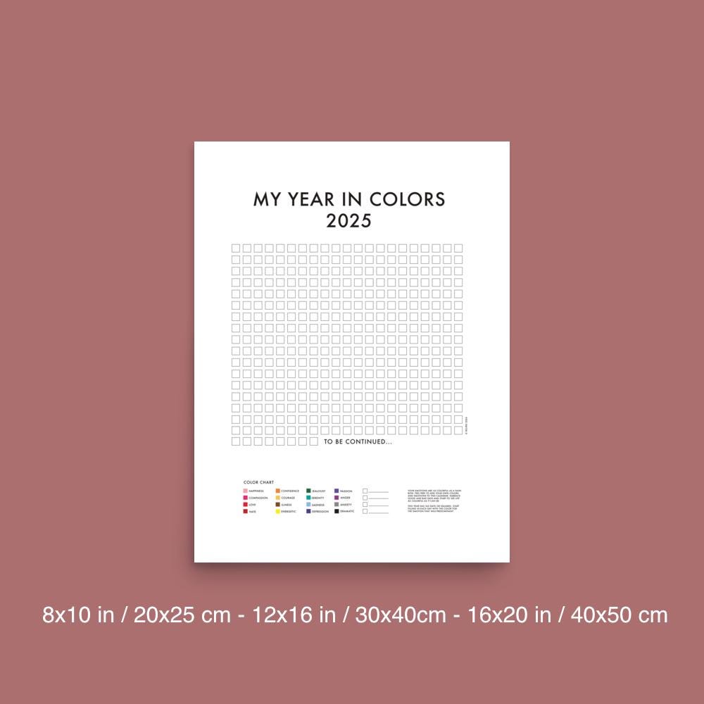 Calendar 2025, Mood Calendar, Motivational Calendar, Mood Tracker, Emotion Tracker, Year Calendar, Wall Calendar, Wall Poster - Etsy